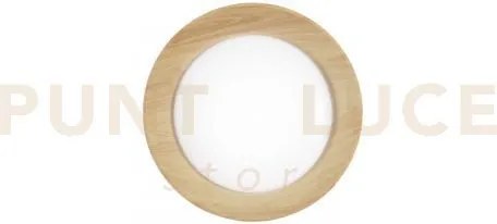 Plafoniera led arka bianca e legno 23w 3300lm cct 3000-4000-6500k 4...