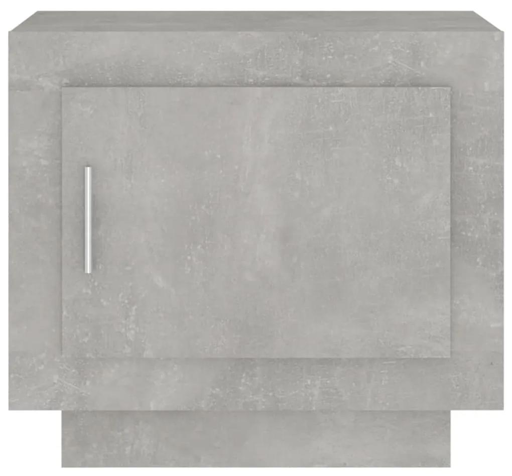 Tavolino da salotto grigio cemento 51x50x45cm legno multistrato