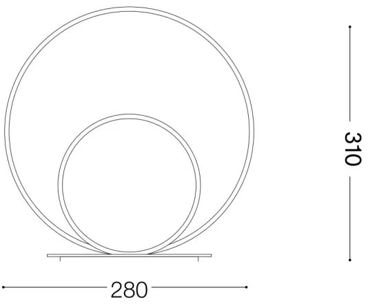Ideal Lux - Lampada da tavolo LED OZ LED/22W/230V CRI 90 oro