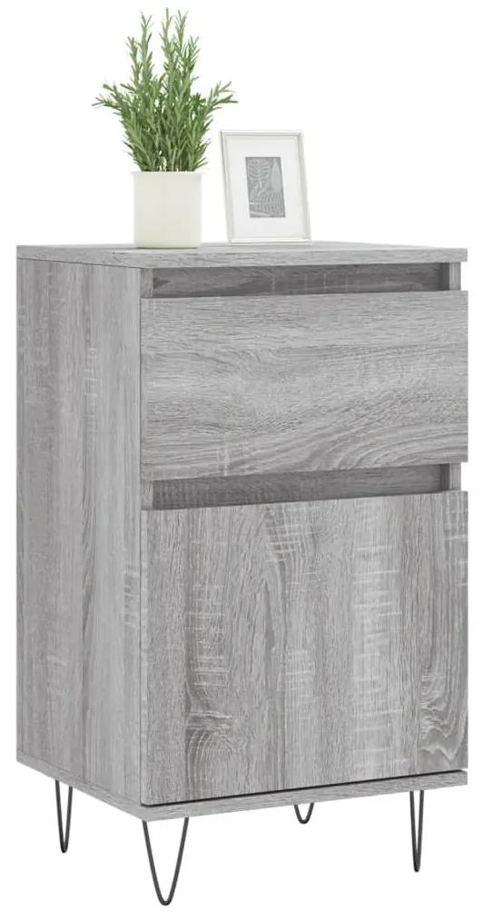 Credenze 2 pz grigio sonoma 40x35x70 cm in legno multistrato