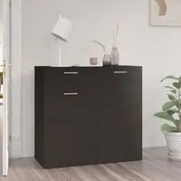 Credenza Nera 80x36x75 cm in Truciolato 805771