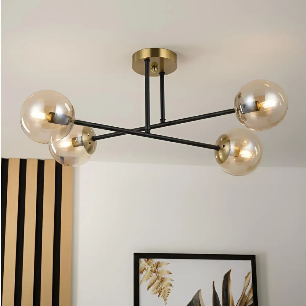 Brilagi - Plafoniera MALIVA 4xE14/15W/230V dorata