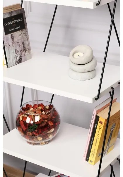 Libreria BALABAN 165x48 cm bianco/nero