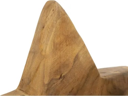 Scultura Stella In Teak Riciclato Cm 28X12X42 (Pezzi Unici - Non Rip. In Serie)