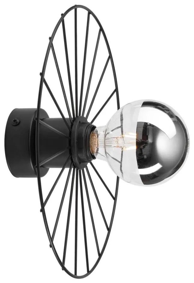 Applique MONTANA 1xE27/15W/230V diametro 30 cm nero