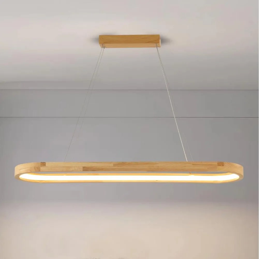 Brilagi - Lampada a sospensione con cavo UMEA WOOD LED/40W/230V 90x22 cm legno