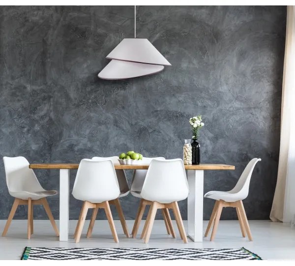 Duolla - Lampadario a sospensione con filo COCO 1xE27/40W/230V diametro 50 cm bianco