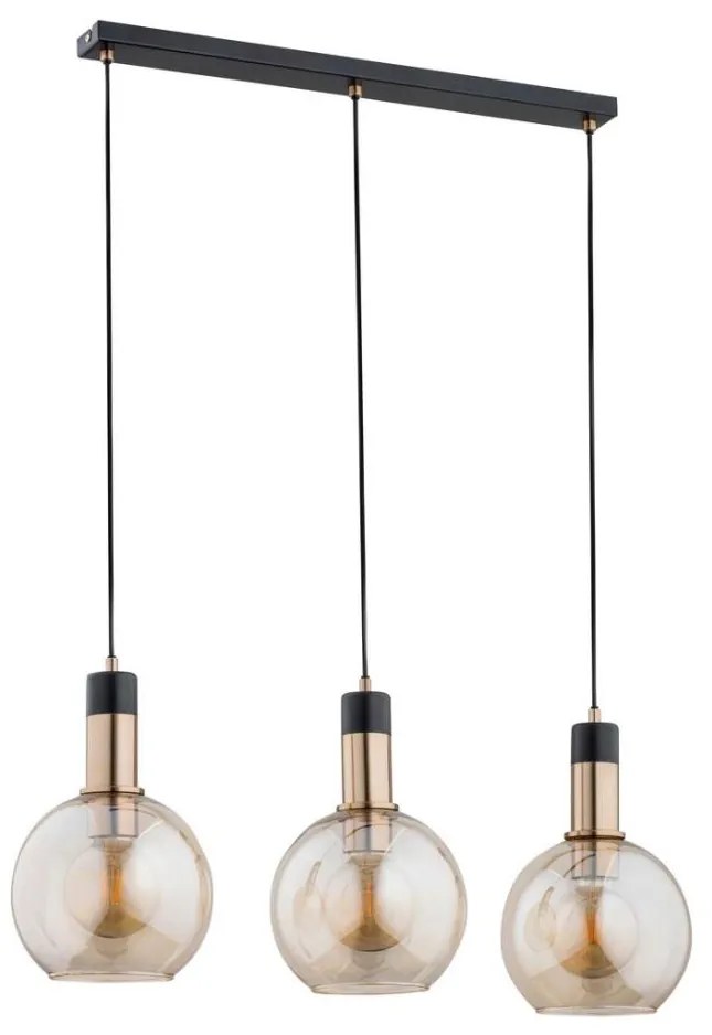 Lampadario su corda MAYA 3xE27/60W/230V ottone