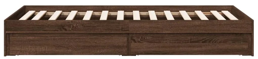Giroletto cassetti rovere marrone 75x190 cm legno multistrato