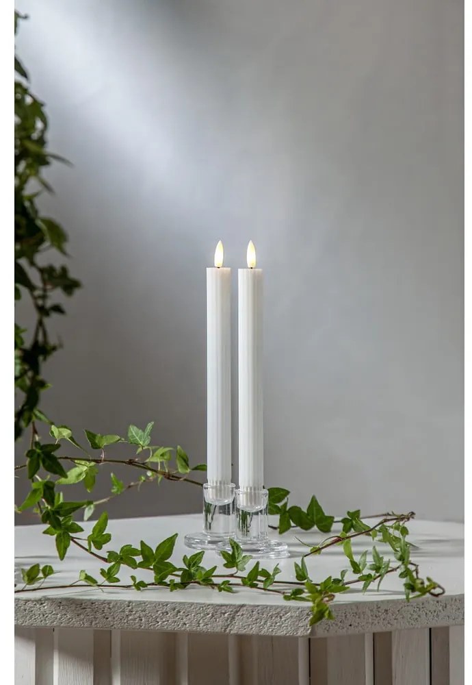 Candele LED in set da 2 (altezza 25 cm) Flamme Stripe - Star Trading