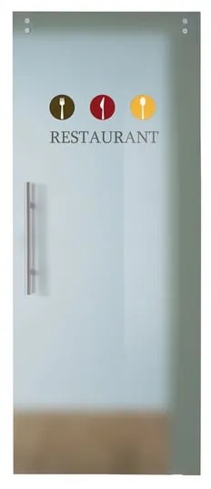 Anta per porta scorrevole Restaurant in vetro multicolore L 88 x H 215 cm sp.10 mm destra