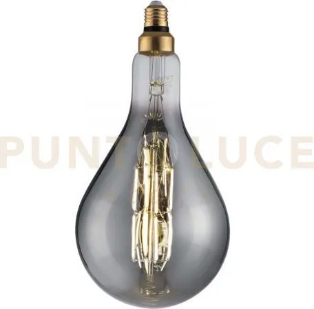 Lampadina led filamento smoke gls160 attacco e27 8w 250lm 1800k 300...