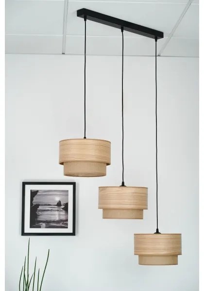 Brilagi - Lampadario a cavo MONTANA BOHO 3xE27/15W/230V marrone/nero