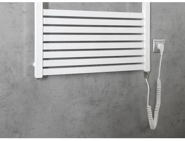 Aqualine - Radiatore elettrico da bagno TONDI-E 600W/230V 133 cm bianco dritto