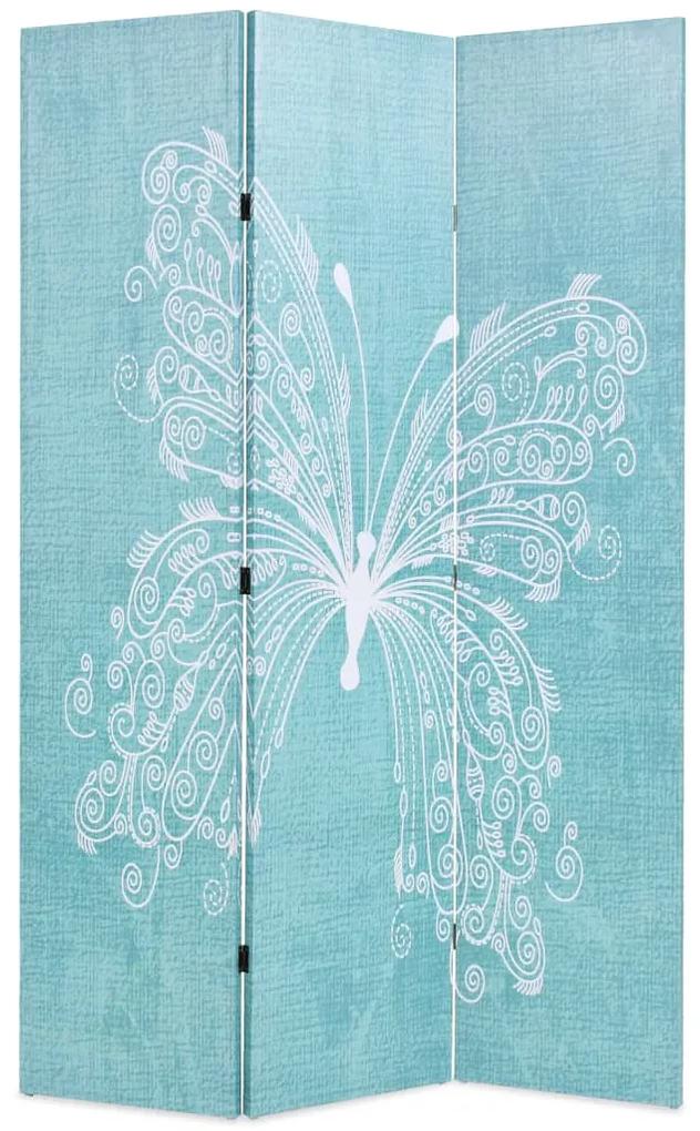 Paravento pieghevole 120x170 cm stampa farfalla blu
