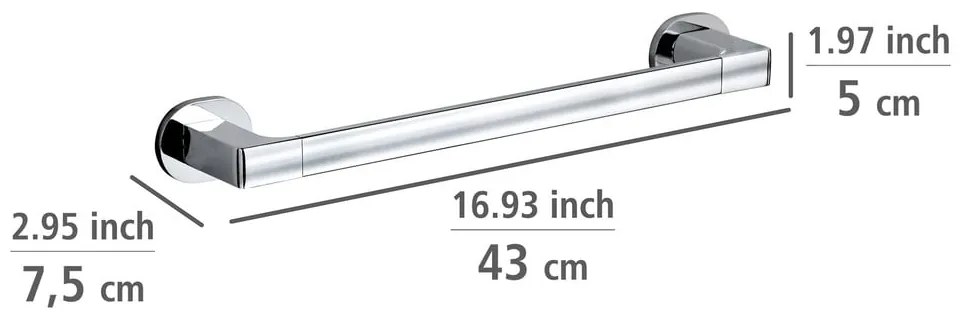 Porta asciugamani in acciaio inox autoportante in argento lucido Maribor - Wenko