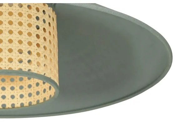 Duolla - Lampadario a plafone RIO RATTAN 1xE27/15W/230V diametro 45 cm verde/rattan