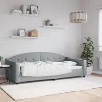 Letto da Giorno Grigio Chiaro 90x200 cm in Tessuto 354183