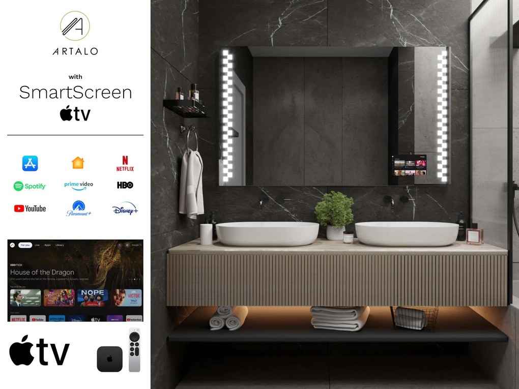 Specchio con LED illuminazione M8 premium