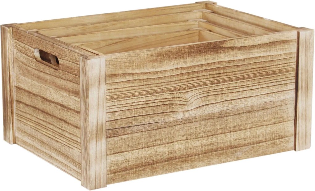 JAXSON - set di 4 cassette in legno