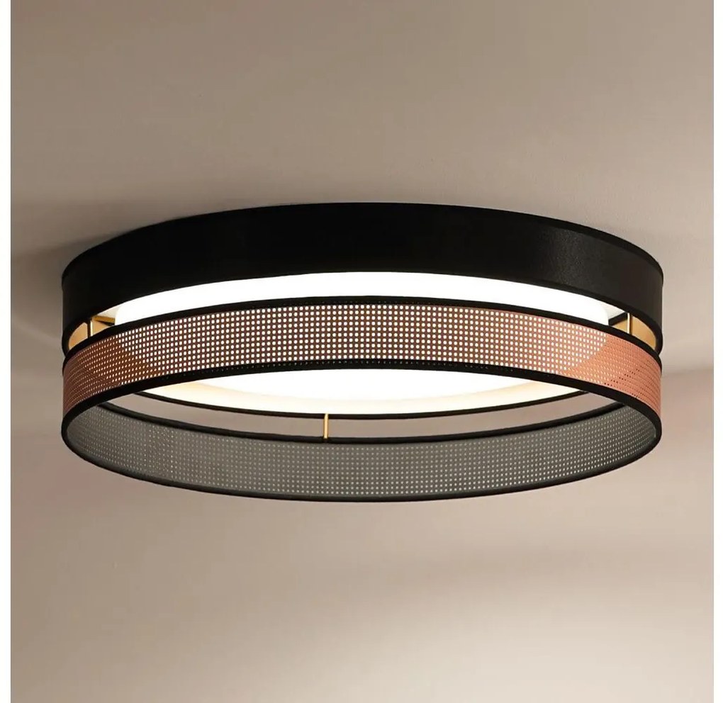 Duolla-Plafoniera LED ROLLER DUO SHINY LED/24W/230V diametro 45 cm nero/rame