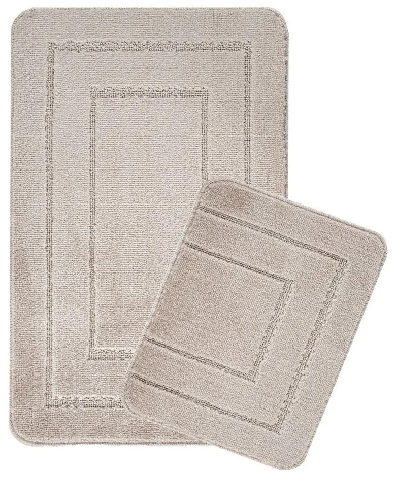 Set di tappetini per il bagno marrone chiaro 2 pz 50x80 cm Cerceve – Foutastic