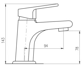 RAV Slezák CO126.0 - Miscelatore per lavabo COLORADO, 14,3 cm, cromo lucido