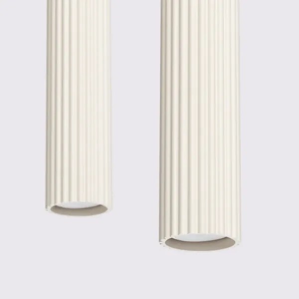 Sollux SL.1593 - Lampadario a sospensione con filo KARBON 2xGU10/10W/230V color crema