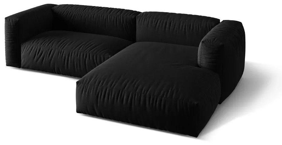 Divano angolare modulare nero (angolo destro) Martina - Micadoni Home