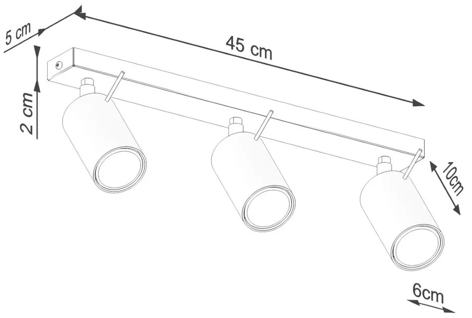 Faretto color mattone 6x45 cm Etna – Sollux