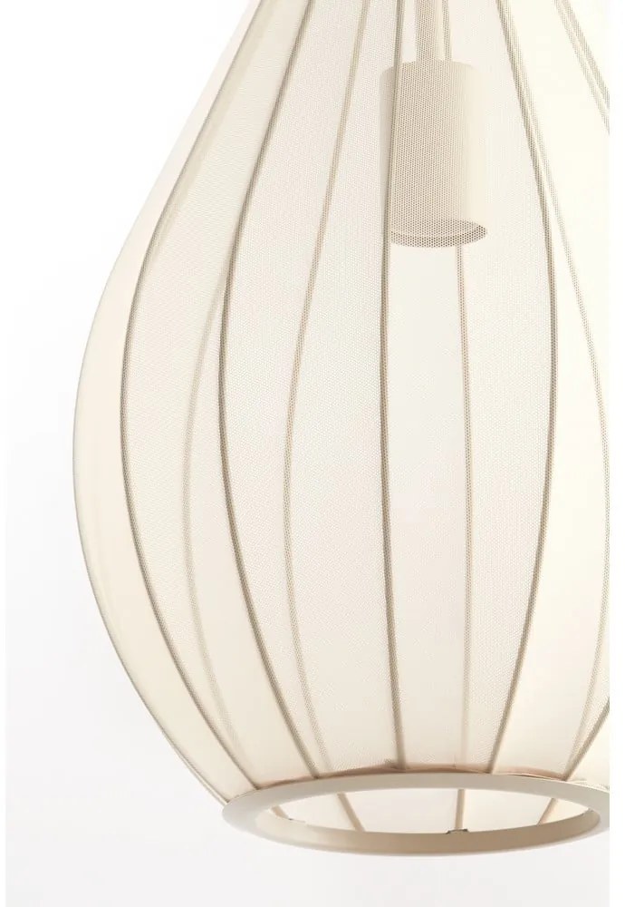 Lampadario beige con paralume in vetro ø 28 cm Itela - Light &amp; Living
