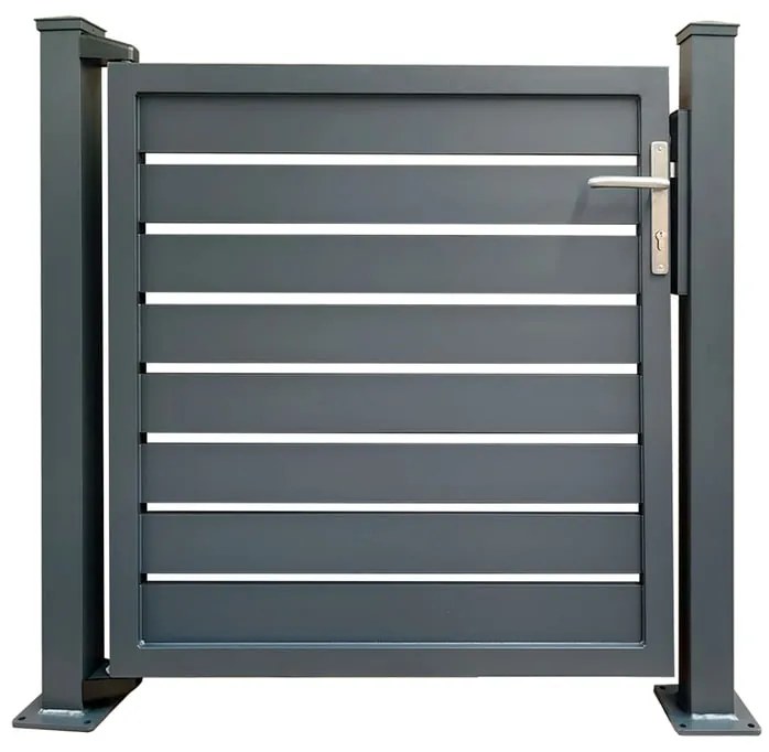 Cancello / portello VERDELOOK MIAMI in alluminio grigio H 104 x L 100 cm