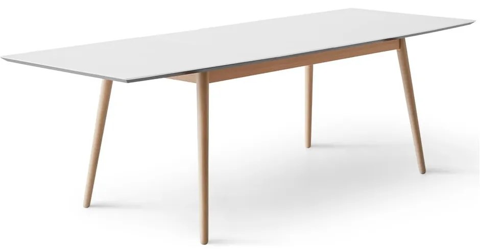 Tavolo da pranzo pieghevole con piano bianco in bianco e naturale 90x165 cm Meza - Hammel Furniture