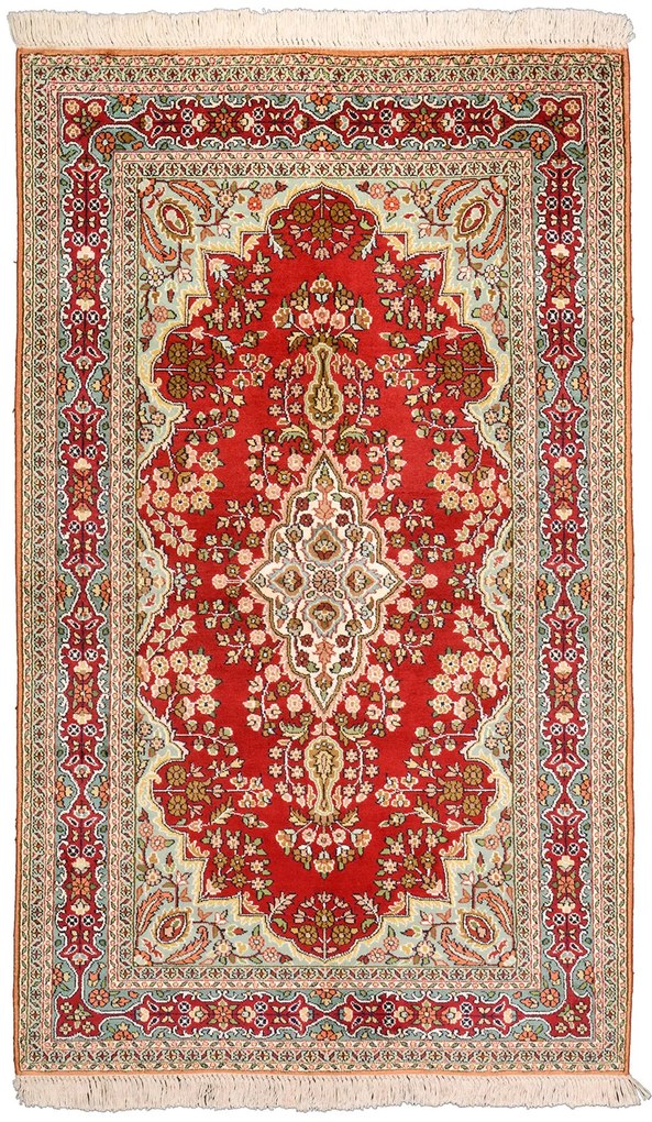 Cashmere Silk Tappeto orientale 160x90 Beige (Indian) Annodato A Mano