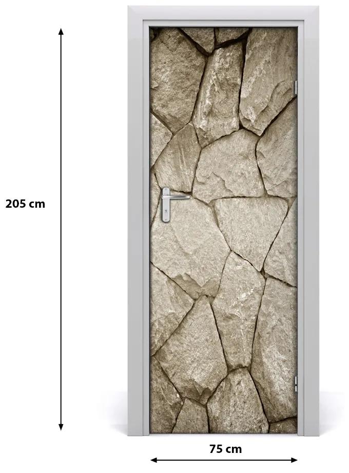 Adesivo per porta Muro di pietra 75x205 cm