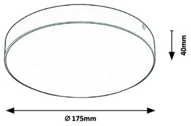 Rabalux - Plafoniera LED/18W/230V 2800-6000K IP44 nera