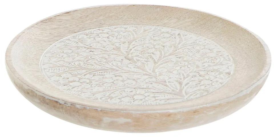 Svuotatasche DKD Home Decor Marrone Bianco Legno di mango (20.5 x 2 x 20.5 cm) (20 cm) (20 x 20 cm)