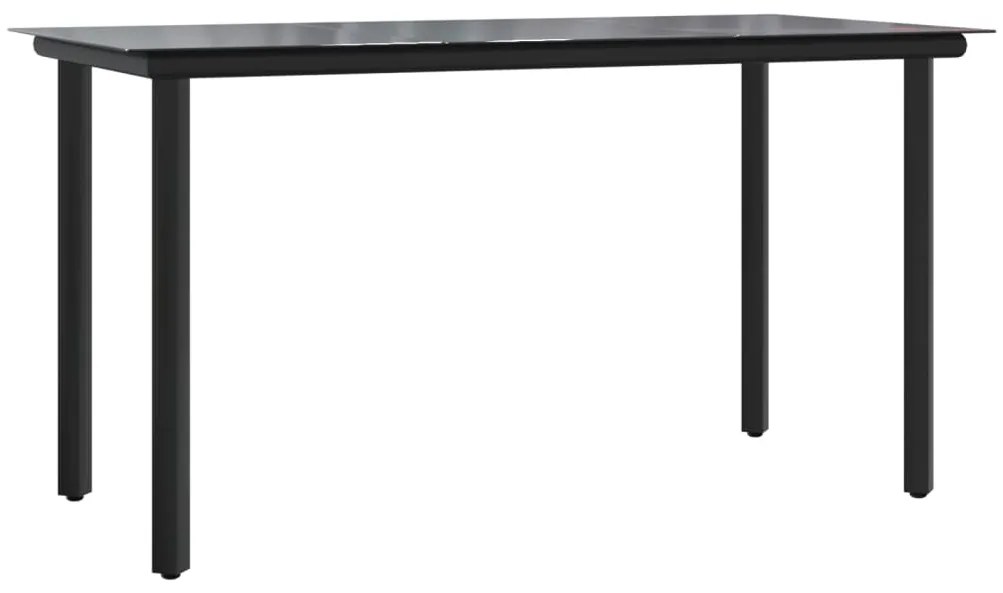 Set da pranzo da giardino 5 pz con cuscini in polyrattan grigio