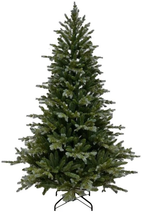 Albero di Natale artificiale innevato Olaf verde H 210 cm x Ø 142 cm