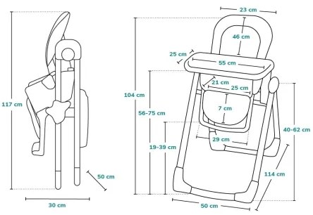 Lionelo - Seggiolina da pranzo per bambini LINN PLUS bianco/beige