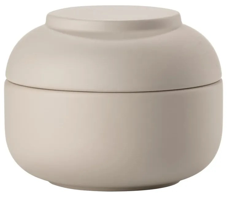 Organizer da bagno beige in gres per dischetti di cotone Sensu – Zone