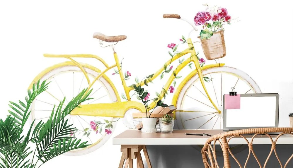 Carta da parati – Illustrazione di bicicletta retrò
