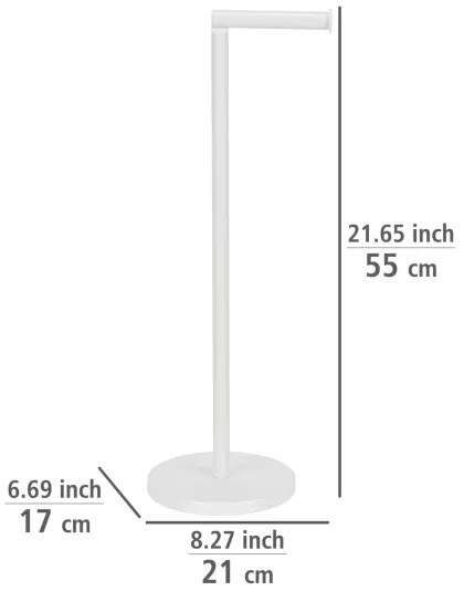 WENKO 21424100 - Portarotolo per carta igienica 21x55 cm bianco