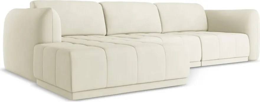 Divano angolare bianco (con penisola a sinistra) Hoku – Makamii