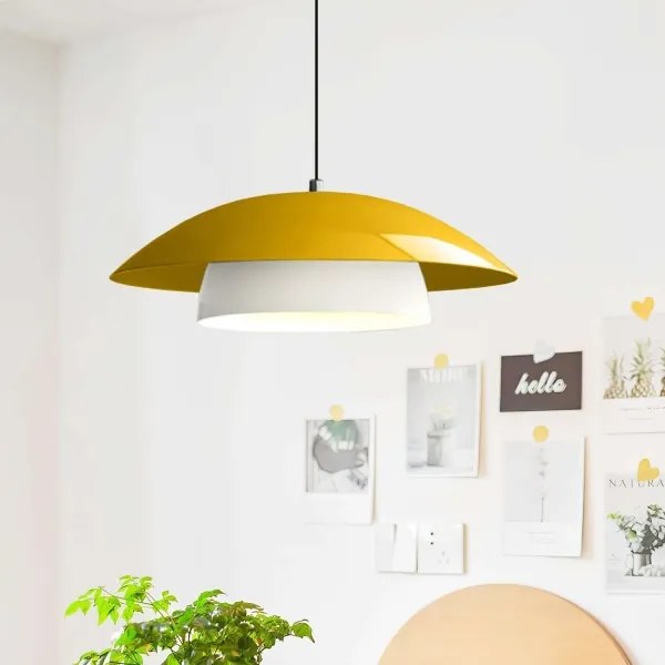 Lampadario a cavo MOONLIGH 1xE27/40W/230V giallo