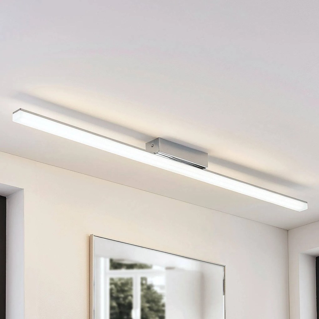 Plafoniera Levke Lindby, dimmerabile, Bianco / Opale, Bagno, Metallo, Moderno, Plafoniera