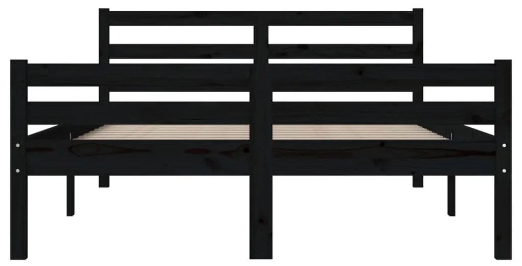 Giroletto nero in legno massello 140x190 cm