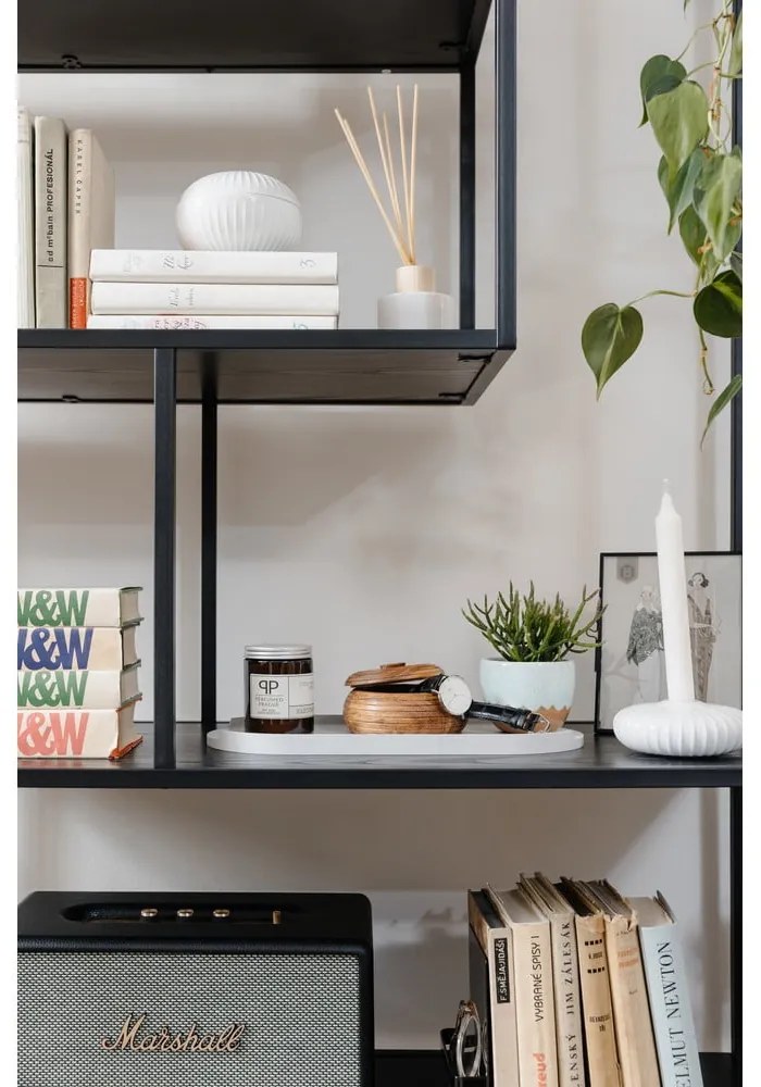 Libreria nera in frassino 114x185 cm Seaford - Actona