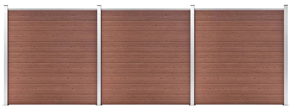 Recinzione Da Giardino İn Wpc 526x186 Cm Marrone /
