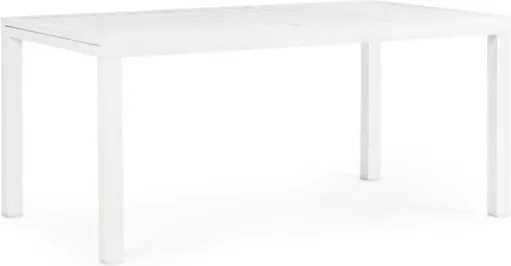 Tavolo In Alluminio Bianco Allungabile Da Esterno 90x160-240 Cm Hilde Bizzotto